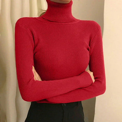 Dames Gebreide Coltrui – Warme en Stijlvolle Trui voor Herfst en Winter