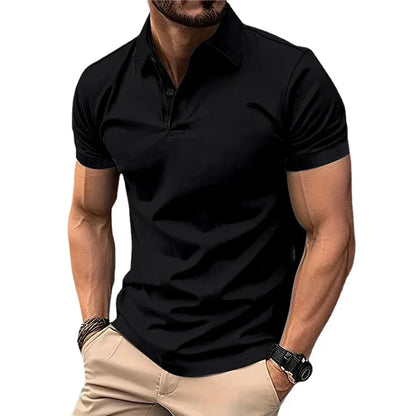 Zomer Polo Heren – Korte Mouwen, Comfortabele Katoenen Poloshirt voor Casual Dagen