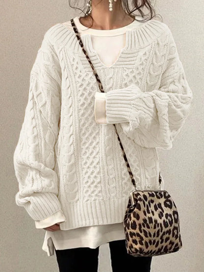 Damestrui met halfopen kraag – Elegante trui voor dames, comfortabele en stijlvolle outfit