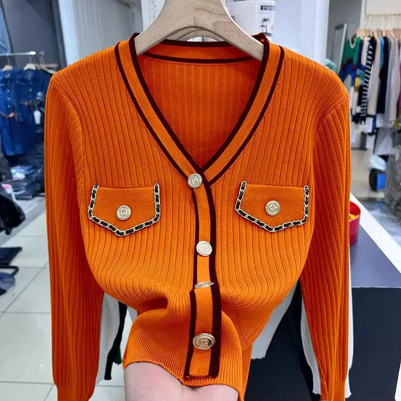 Dames trui met lange mouwen – Comfortabele trui met zakken en stijl