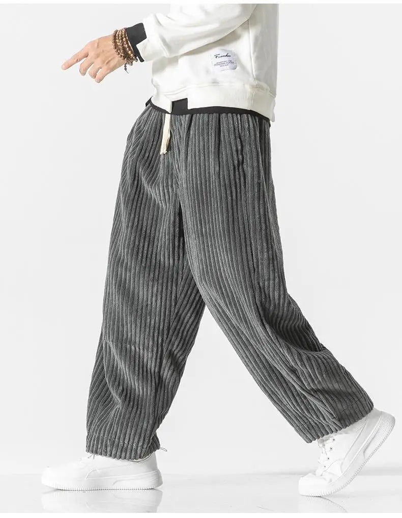 Losse Rechte Broek Heren – Comfortabele Casual Broek van Katoen voor Dagelijks Gebruik