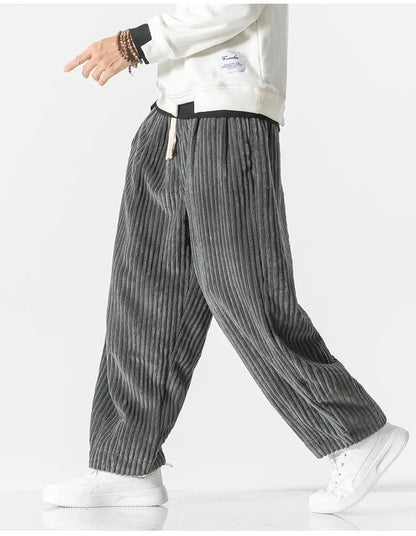 Losse Rechte Broek Heren – Comfortabele Casual Broek van Katoen voor Dagelijks Gebruik