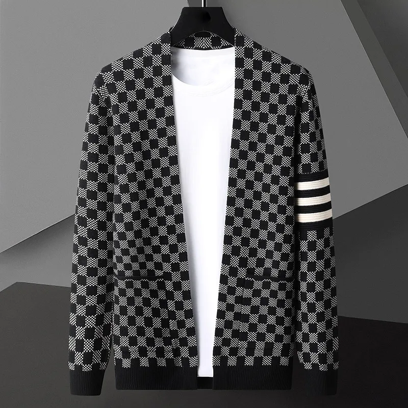 Heren vest met blokpatroon – Stijlvol gebreid vest voor casual en formele gelegenheden