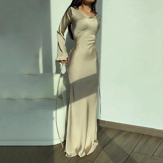 Bodycon jurk dames – Lange mouwen, elegante pasvorm voor feest en casual