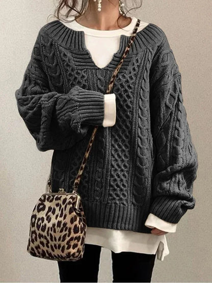 Damestrui met halfopen kraag – Elegante trui voor dames, comfortabele en stijlvolle outfit