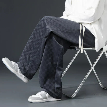 Joggingbroek Heren – Geruite Sportbroek van Katoen voor Comfortabel Gebruik