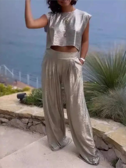 Dames set – Elegante tweedelige outfit voor feesten en casual gelegenheden