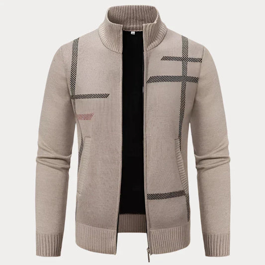 Herenpullover met opstaande kraag – Comfortabele trui met zijzakken voor casual stijl