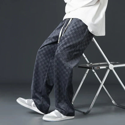 Joggingbroek Heren – Geruite Sportbroek van Katoen voor Comfortabel Gebruik