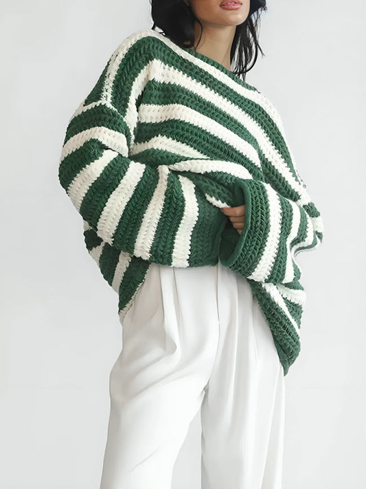 Gestreepte Dames-Trui – Comfortabele trui voor dames in trendy design