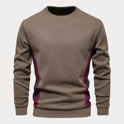 Herenpullover – Comfortabele ronde hals trui van zachte wol voor casual stijl