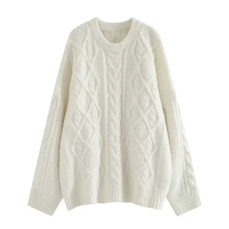 Dames Pullover Zittend – Comfortabele Trui van Katoen voor Casual Stijl