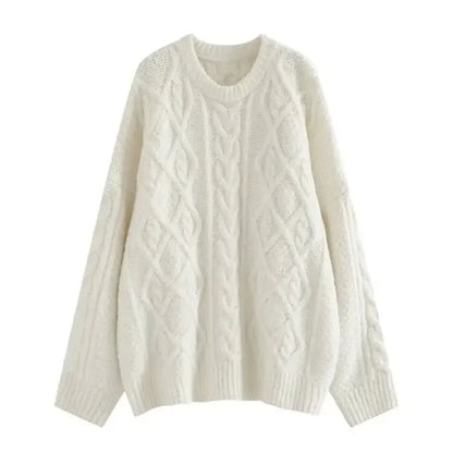 Dames Pullover Zittend – Comfortabele Trui van Katoen voor Casual Stijl