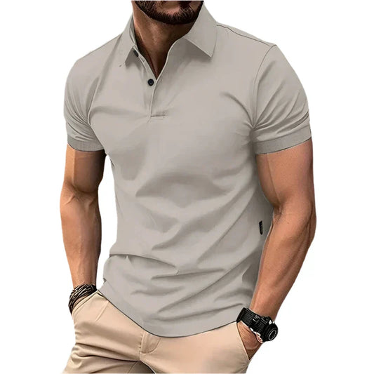 Zomer Polo Heren – Korte Mouwen, Comfortabele Katoenen Poloshirt voor Casual Dagen