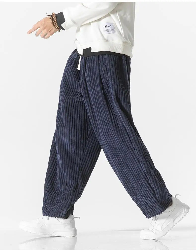 Losse Rechte Broek Heren – Comfortabele Casual Broek van Katoen voor Dagelijks Gebruik