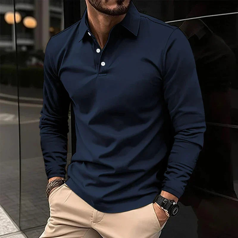 Polo Heren Lange Mouwen – Elegante Comfortabele Polo voor Moderne Stijl