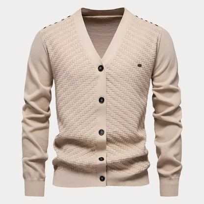 Heren Cardigan V-hals – Stijlvolle gebreide cardigan met knopen voor casual look