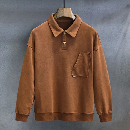Polo-Pullover Heren – Comfortabele Pullover met Knopen voor Casual Stijl