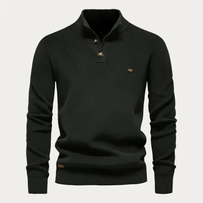 Pullover heren – Opstaande kraag, comfortabele trui voor casual en sportief gebruik