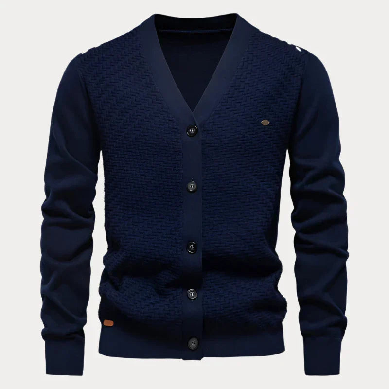 Heren Cardigan V-hals – Stijlvolle gebreide cardigan met knopen voor casual look