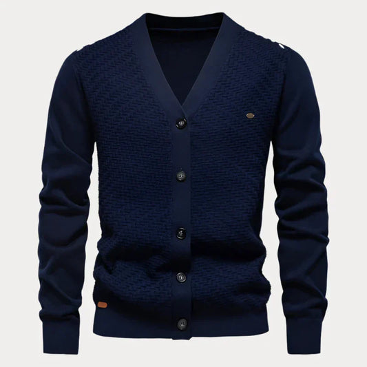 Heren Cardigan V-hals – Stijlvolle gebreide cardigan met knopen voor casual look
