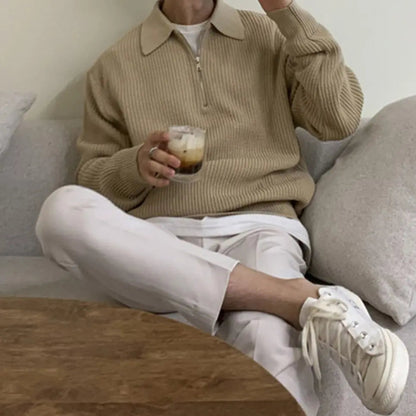 Herenpullover kwart rits – Comfortabele trui met moderne pasvorm en stijlvol design