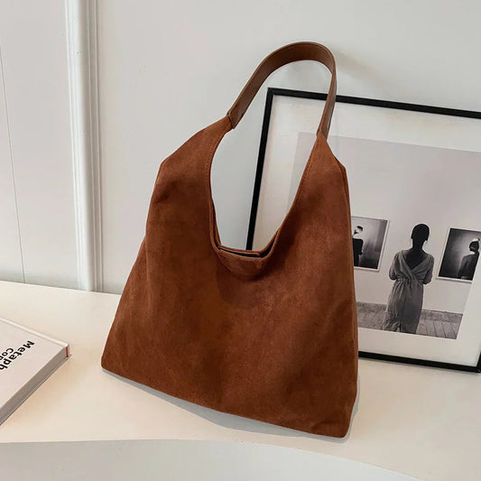 Tas Dames Suède Leer – Ruime Handtas voor Dagelijks Gebruik en Uitgaan