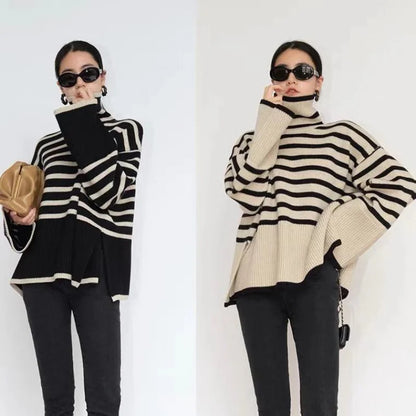 Coltrui Dames – Gestreepte Trui van Katoen voor Casual en Chic Look