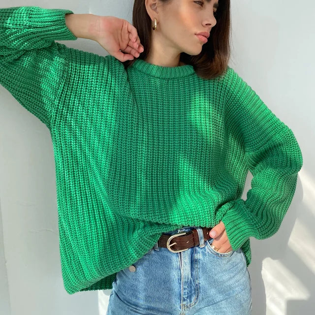 Dames Pullover Grote Maten – Comfortabele Ronde Hals Trui voor Elke Gelegenheid