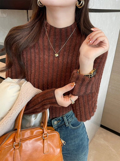 Dames Pullover – Elegante Trui van Katoen met Lange Mouwen voor Casual en Feest