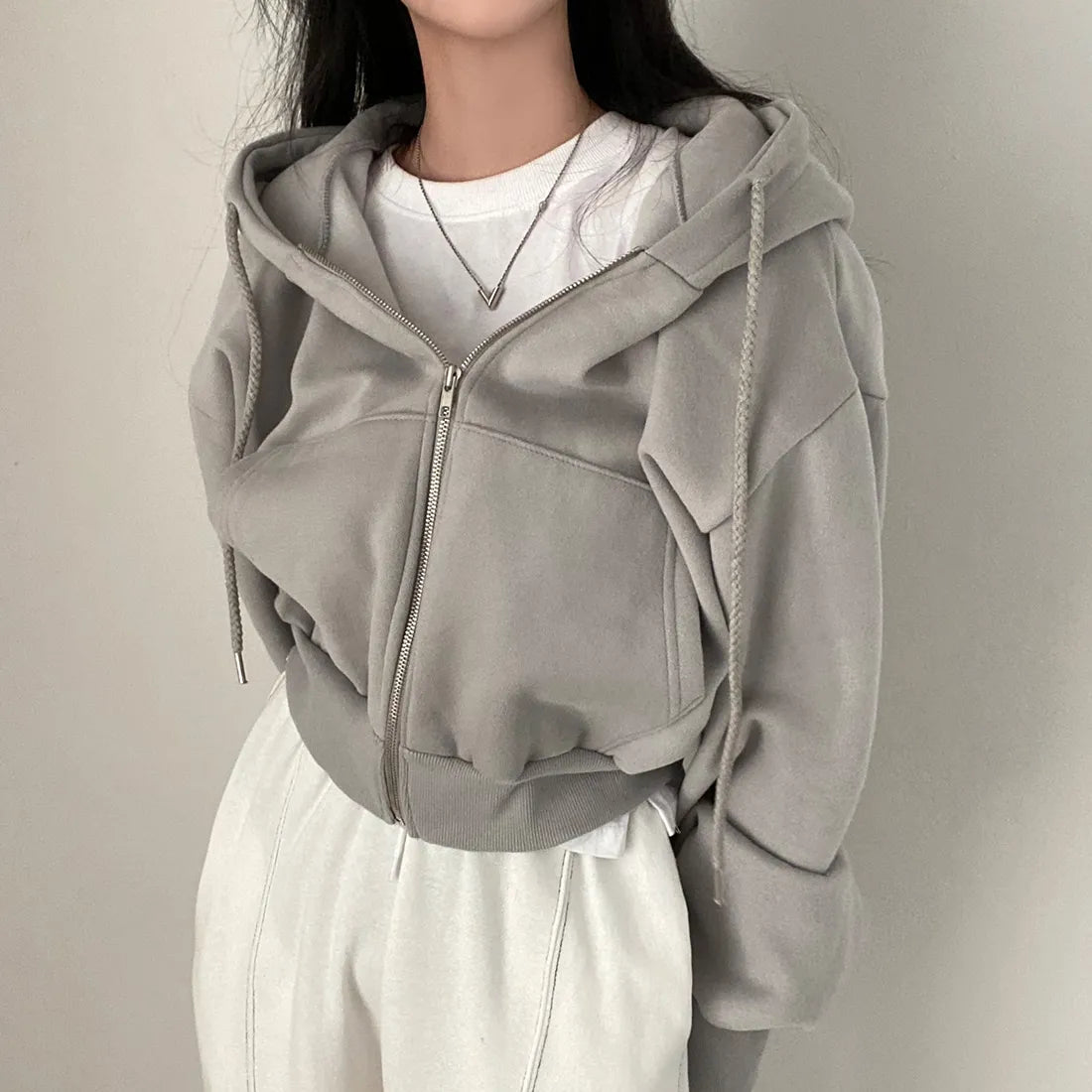 Hoodie Dames Oversized – Comfortabele Zip-Up Hoodie voor Vrije Tijd en Casual Stijl