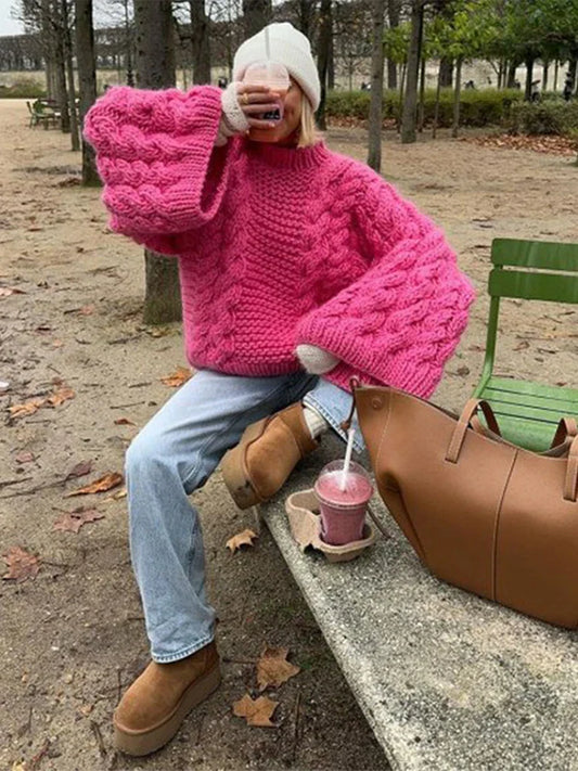 Oversized Trui Dames – Comfortabele Trui met Lange Mouwen en Zachte Stof
