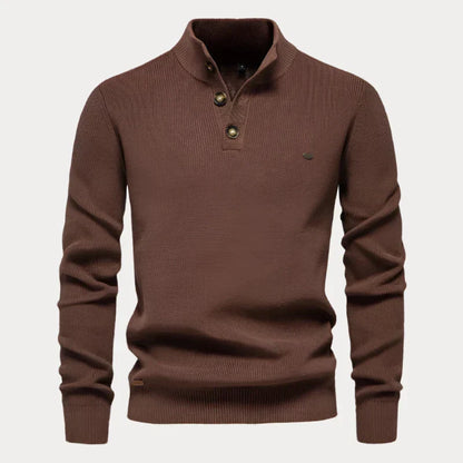 Pullover heren – Opstaande kraag, comfortabele trui voor casual en sportief gebruik