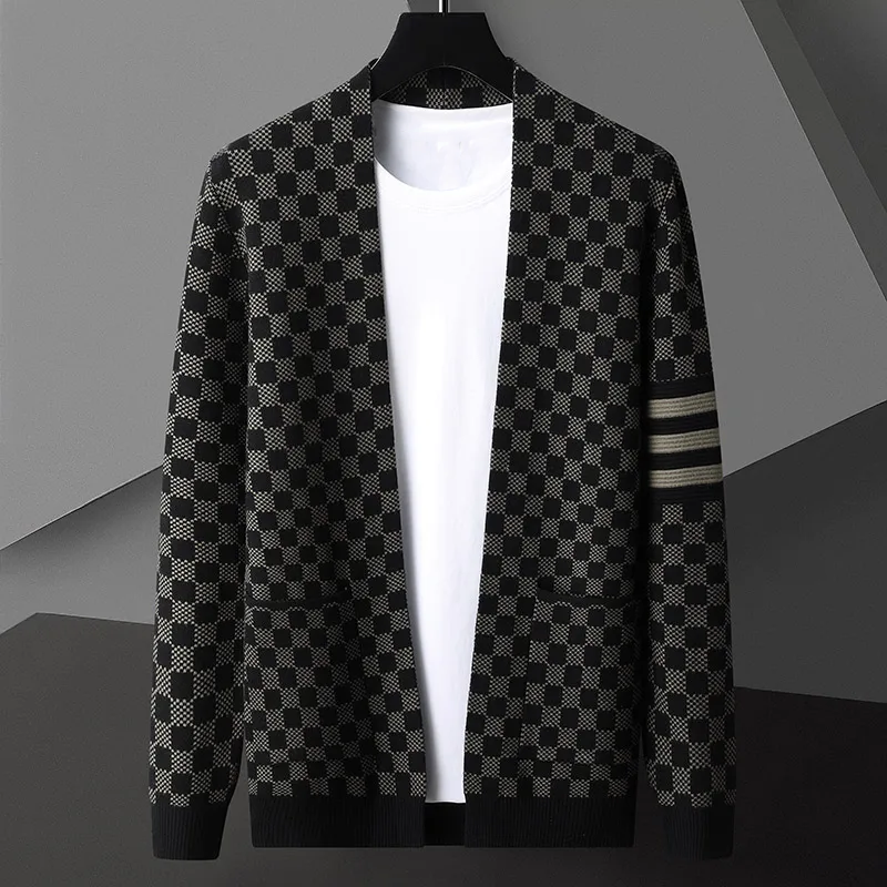 Heren vest met blokpatroon – Stijlvol gebreid vest voor casual en formele gelegenheden