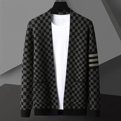 Heren vest met blokpatroon – Stijlvol gebreid vest voor casual en formele gelegenheden