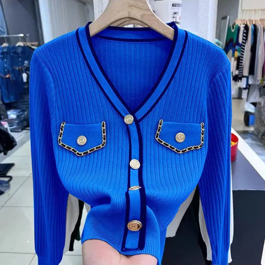 Dames trui met lange mouwen – Comfortabele trui met zakken en stijl