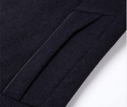 Lange Mantel Heren – Stijlvolle Winterjas van Wol met Capuchon en Zakken