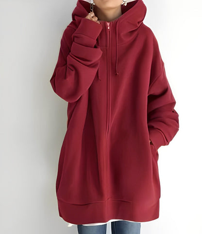 Kapuzenjacke Dames – Lange en comfortabele hoodie voor casual stijl