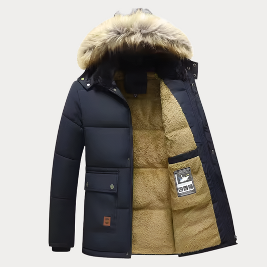 Heren Winter Parka – Warme Jas met Voorkeurzakken en Waterdichte Bescherming
