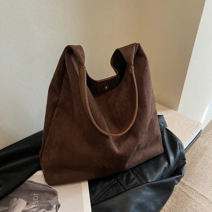Tas Dames Suède Leer – Ruime Handtas voor Dagelijks Gebruik en Uitgaan