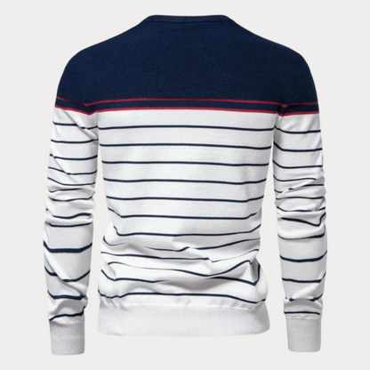 Gestreepte Pullover Heren – Comfortabele Trui met Ronde Hals en Stijlvolle Design