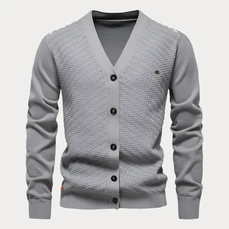 Heren Cardigan V-hals – Stijlvolle gebreide cardigan met knopen voor casual look