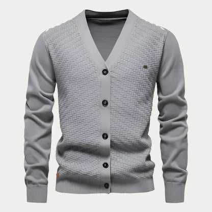 Heren Cardigan V-hals – Stijlvolle gebreide cardigan met knopen voor casual look