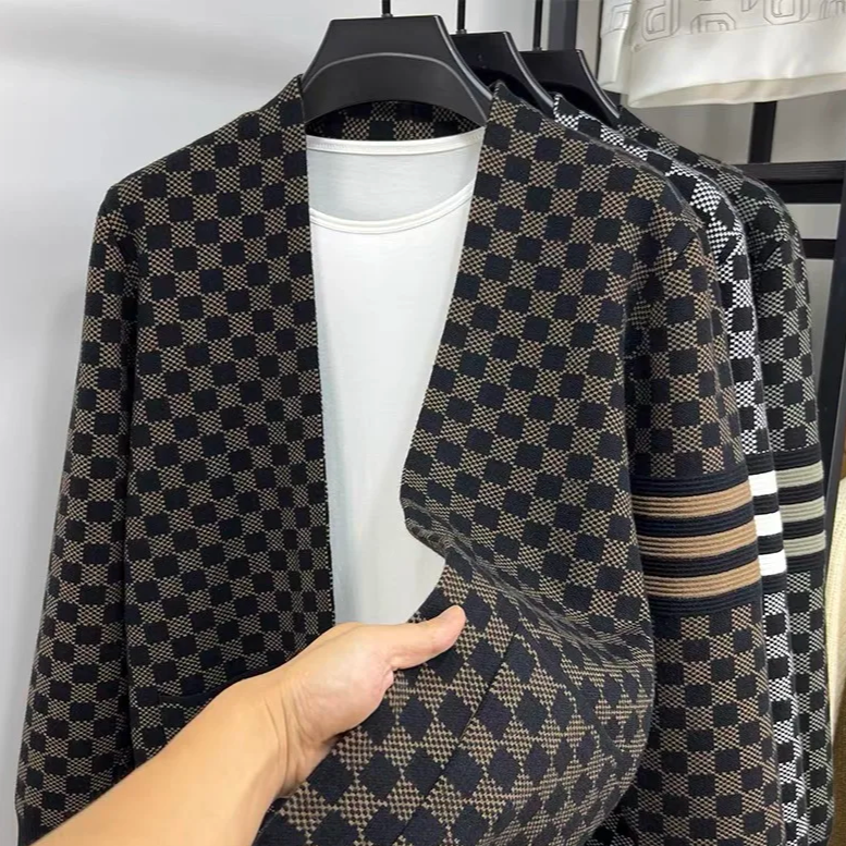 Heren vest met blokpatroon – Stijlvol gebreid vest voor casual en formele gelegenheden