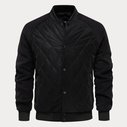 Gewatteerd Bomberjack Heren – Stijlvol met Staande Kraag en Comfortabel Design