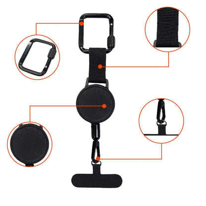 Uittrekbare Telefoonbeveiligingshouder Riemclip Anti-Diefstal