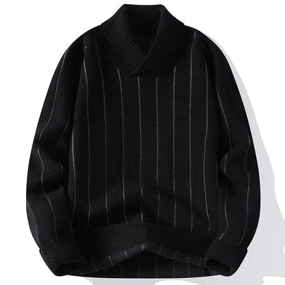 Vrijetijdspullover heren – Vertical gestreepte comfortabele trui voor casual stijl