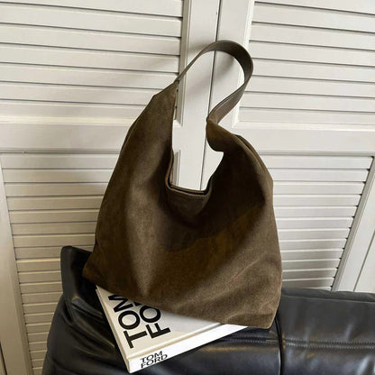 Tas Dames Suède Leer – Ruime Handtas voor Dagelijks Gebruik en Uitgaan