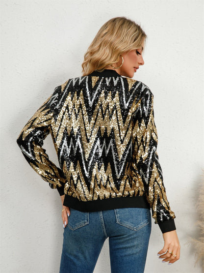 Paillettenjacke Dames – Glanzende Jasje voor Feestelijke Gelegenheden
