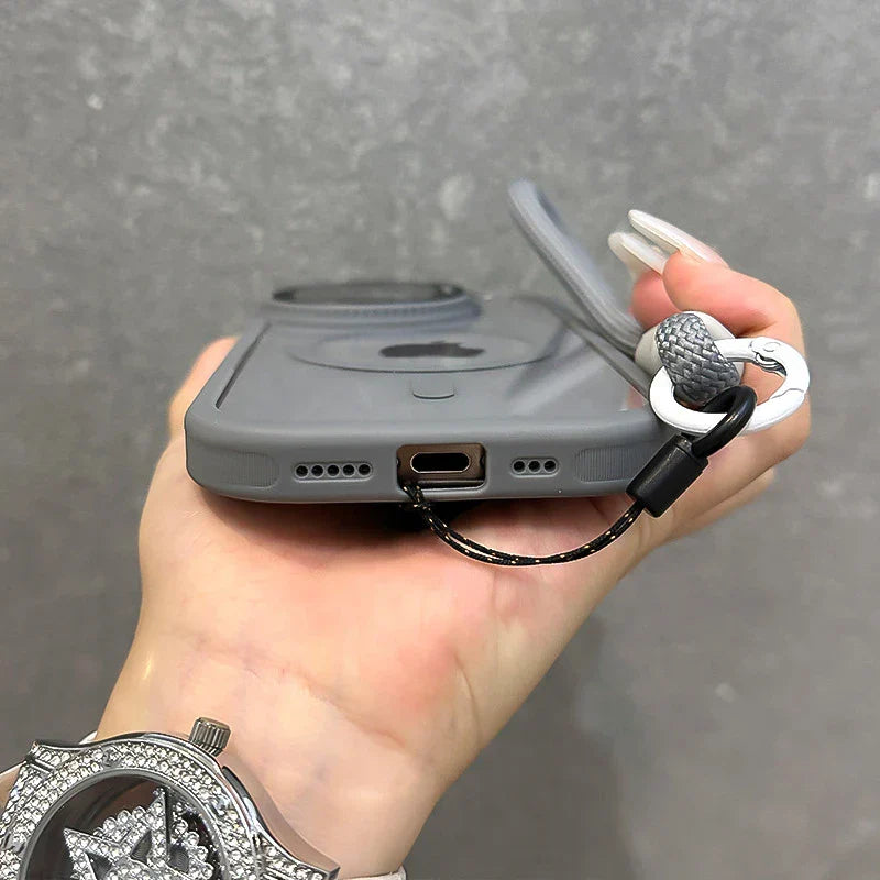 Vouwbare Lens Stand Magnetische Case voor iPhone 11 12 13 14 15 16 Pro Max